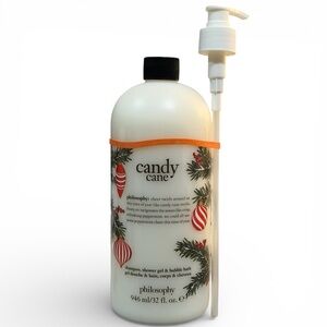 Philosophy Candy Cane Shampoo Shower Gel Bubble Bath 32 Oz w/Pump SEALED